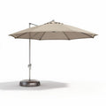 Sonnenschirm 200 x 200 x 250 cm aus Aluminium in beige mit stabilem Standfuß