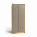 Kühlschrank aus Holz und Kunststoff in beige mit 180 x 90 x 40cm